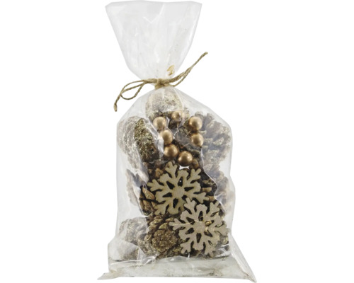 Kerstversiering dennenappels mix
