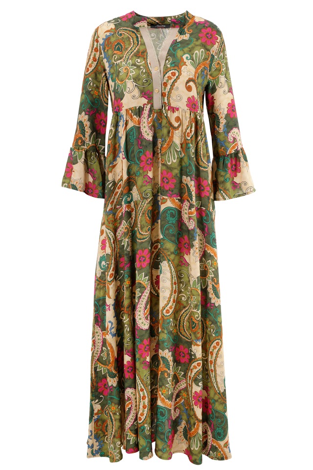 Aniston CASUAL Maxikleid mit farbenfrohem Blumen- und Paisley-Druck