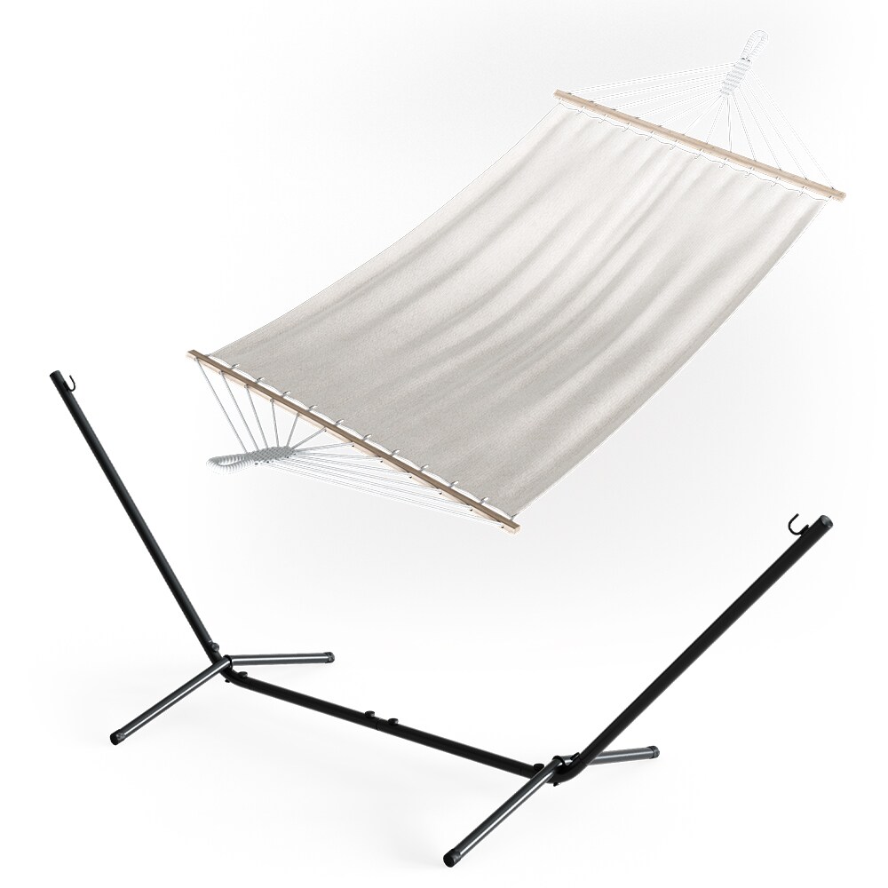 Hängemattengestell Hängematte mit Gestell 350cm weiß Metallgestell Sonnenliege