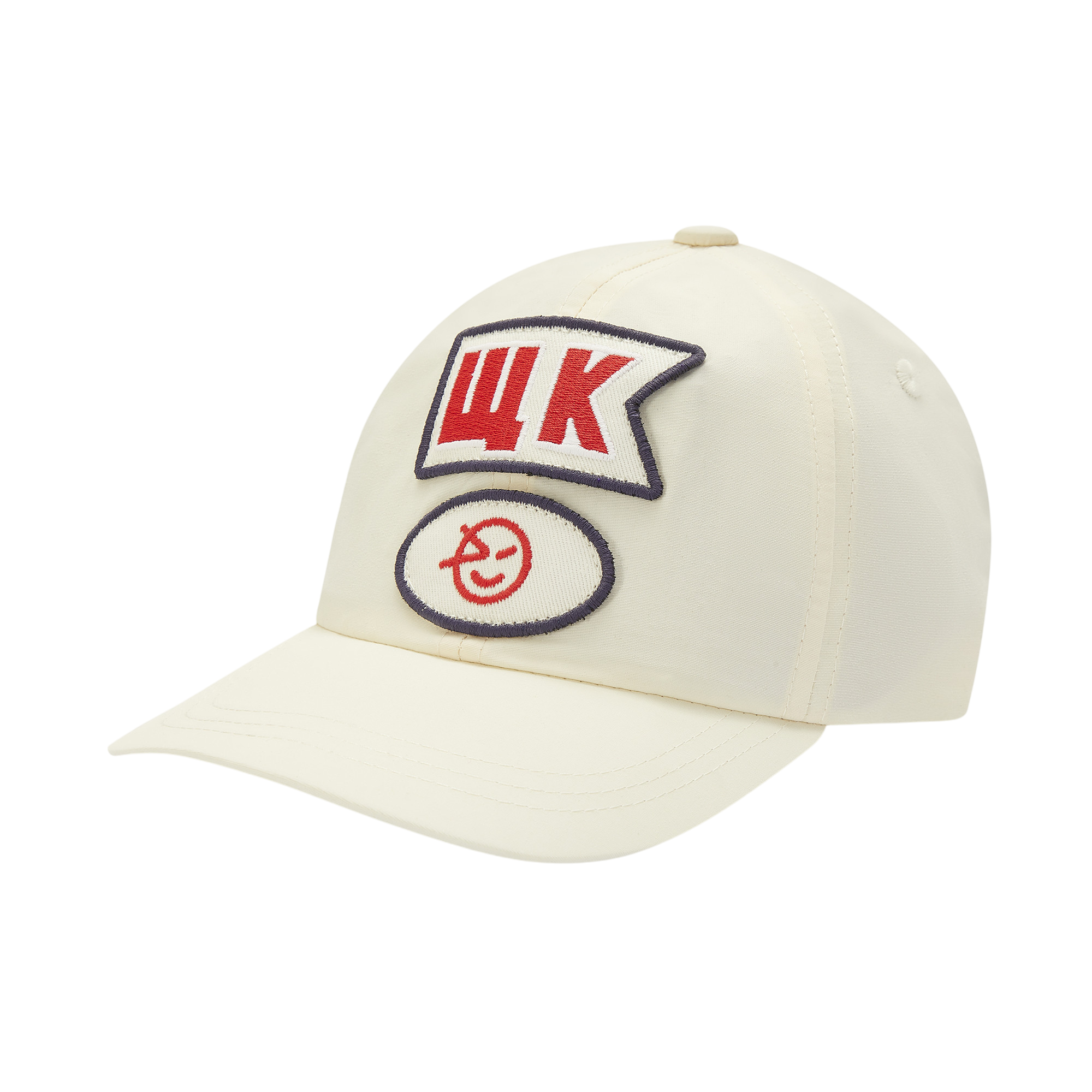 Cap Logo Badge Ecru