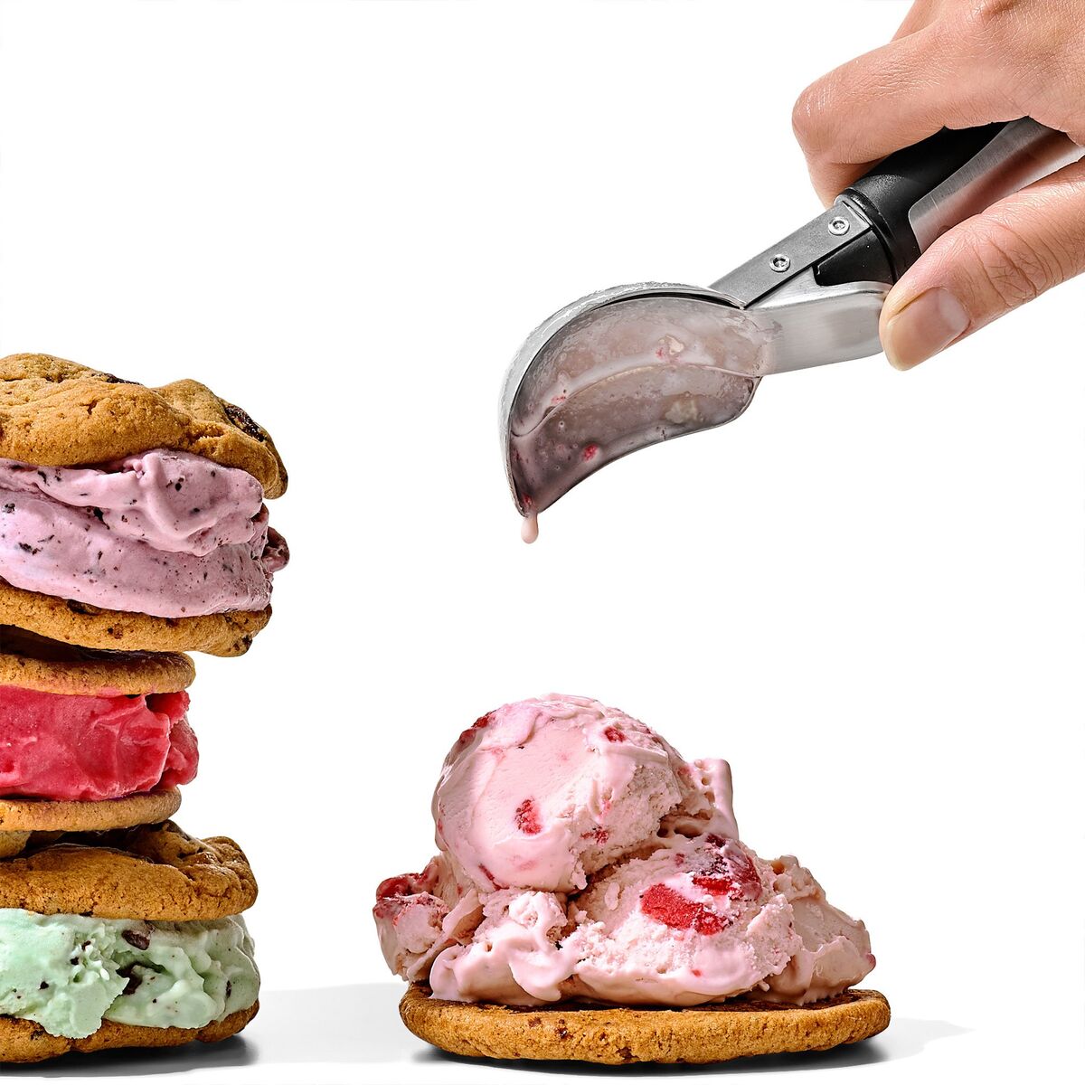 Iskrem-skje (Ice Scoop) med utskyter