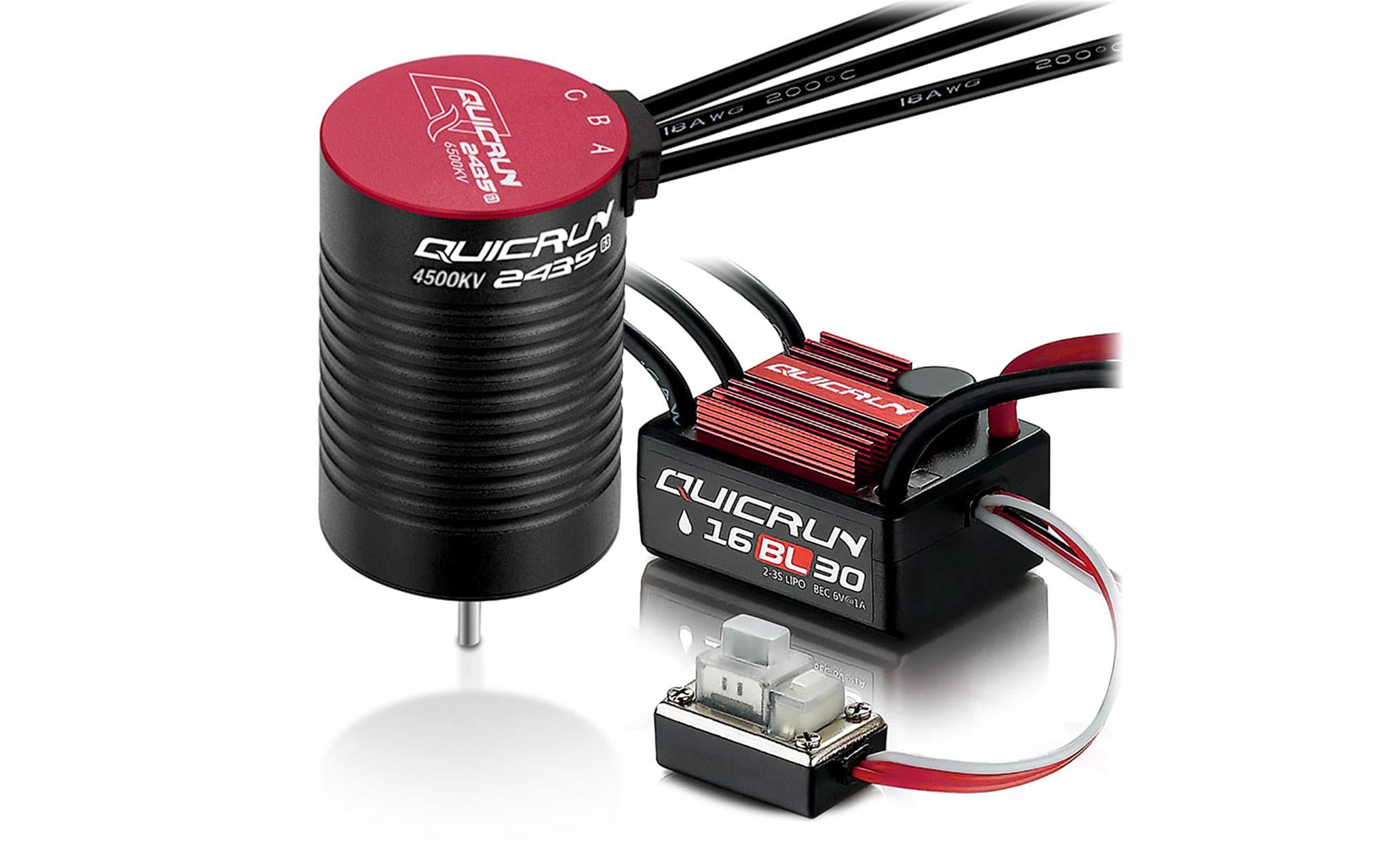 Brushless-Antriebsset WP16BL30 Combo 2435SL 4500KV G3 2SBrushless Sensorless Motor und ESC für RC-Fahrzeuge im Massstab 1:16 und 1:18