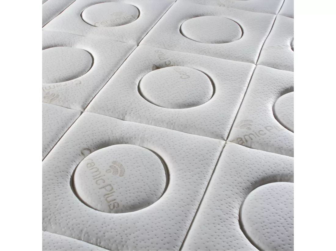 Matelas 90X190 extradoux 7 zones à mémoire de forme 21 cm - Toscana Deluxe - équilibré - Literie confort