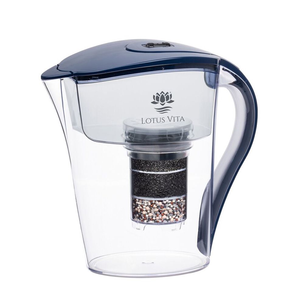 Lotus Vita Family Wasserfilter Filterkanne Natura Plus - Ozeanblau