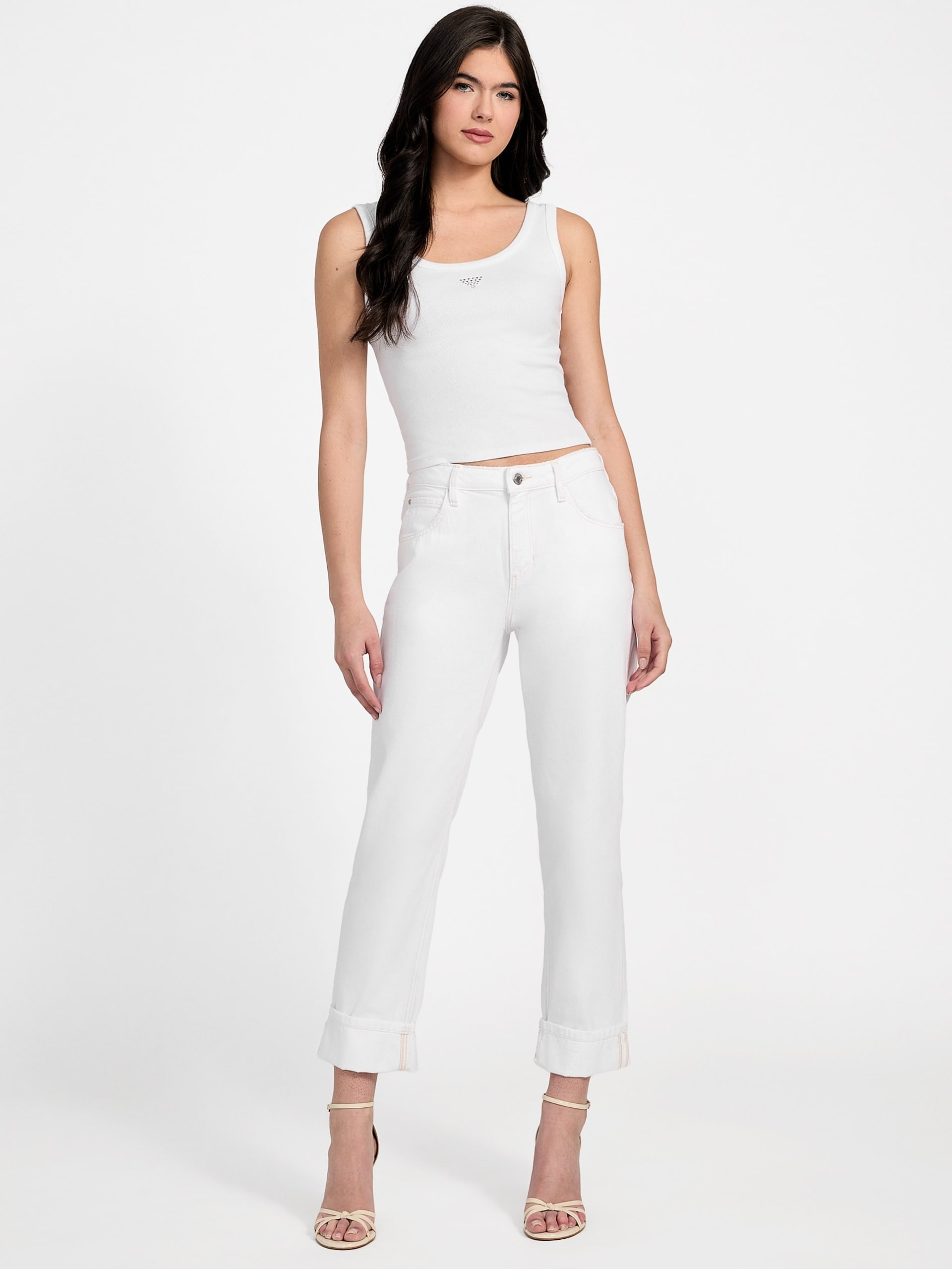 Calça jeans boyfriend de cintura alta Eco Celia