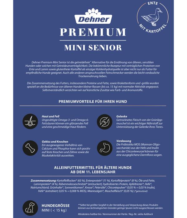 Dehner Premium Trockenfutter für Hunde Mini