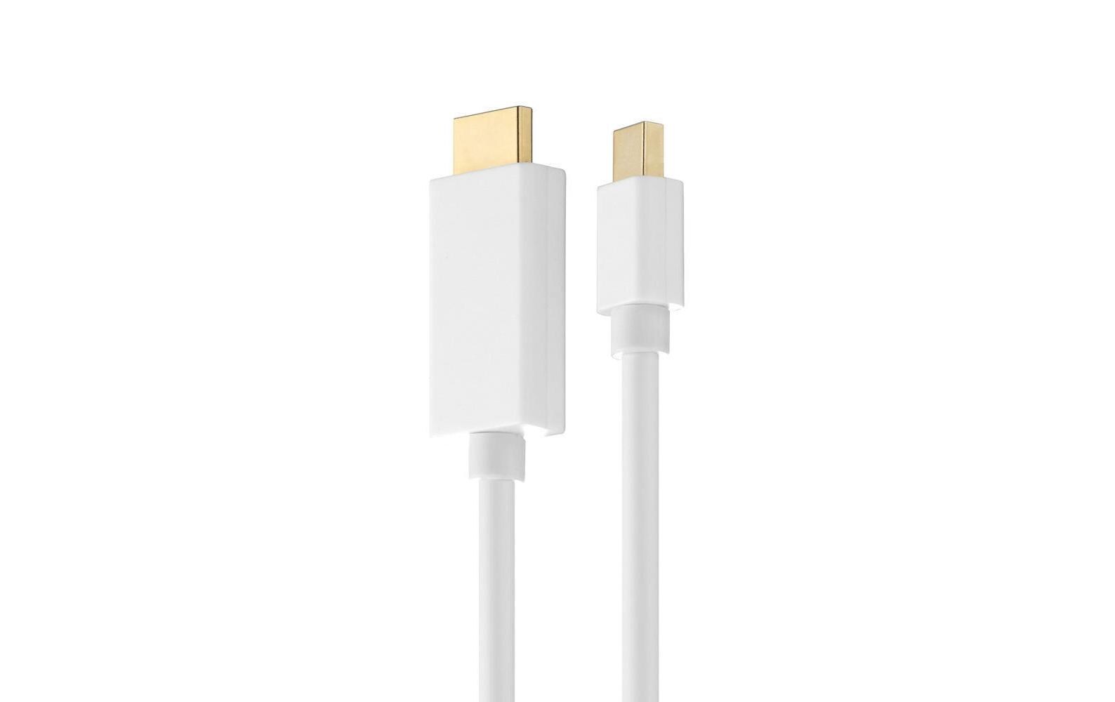 Kabel Mini-DisplayPort - HDMI, 2 mMini-DisplayPort- zu HDMI-Kabel, weiss
