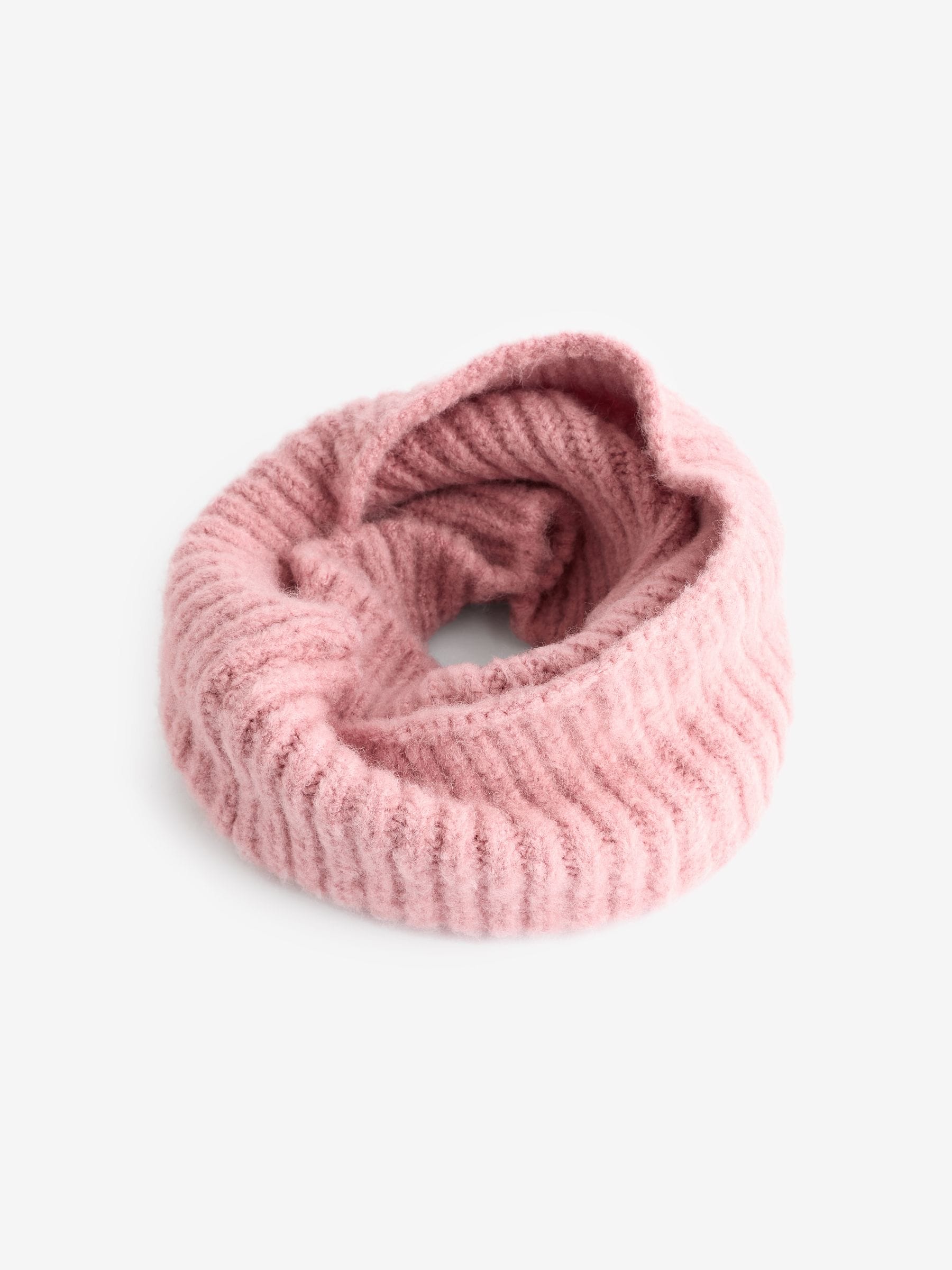 Roze - Chunky ribgebreide colsjaal (1-16jr)