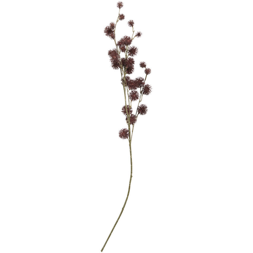 Kunstbloem Distel Bordeaux
