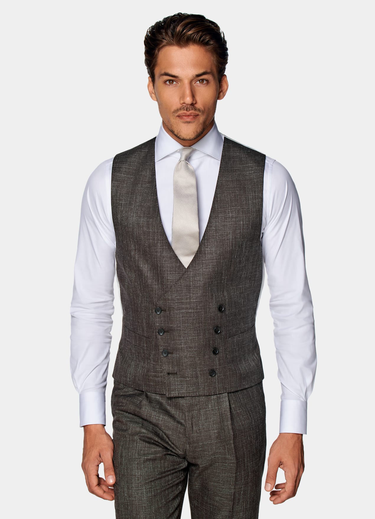 Gilet de costume marron foncé
