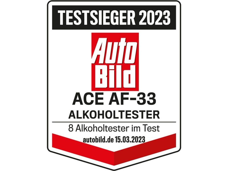 ACE Alkoholtester AF-33 Präzises und benutzerfreundliches Atemtestgerät Maximale Abweichung von 5%