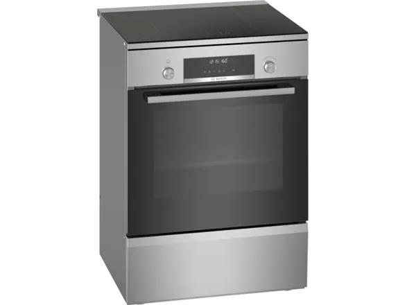 Bosch Serie | 6 HLS79Y351U - Komfur - fritstående - bredde: 60 cm - dybde: 60 cm - højde: 90 cm - med selv-rengøring - rustfrit stål