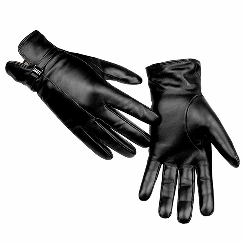 (1 Paar) Gr. S Damen Echtleder Handschuhe Kapazitive Touchscreen Handschuhe für Smartphone / Tablet - Schwarz