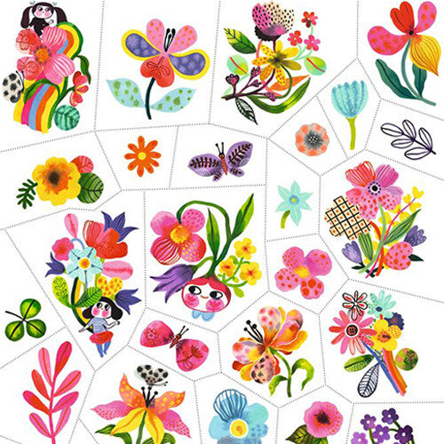 Djeco tattoos aquarel bloemen