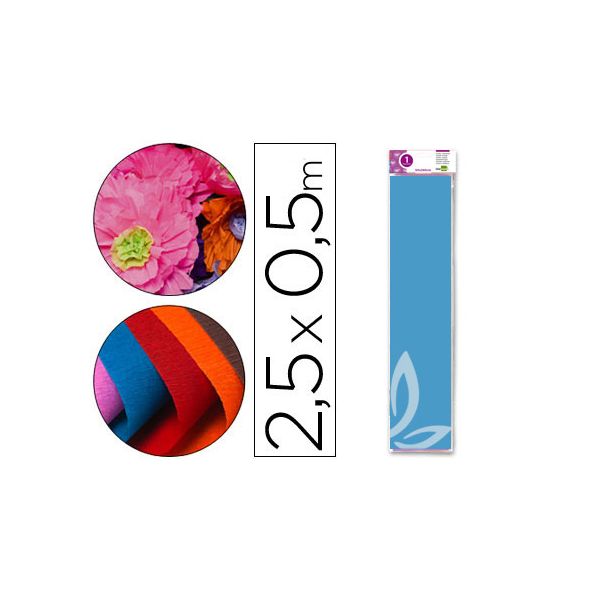Liderpapel Papel Crepe CP10 0.5x2.5m Azul