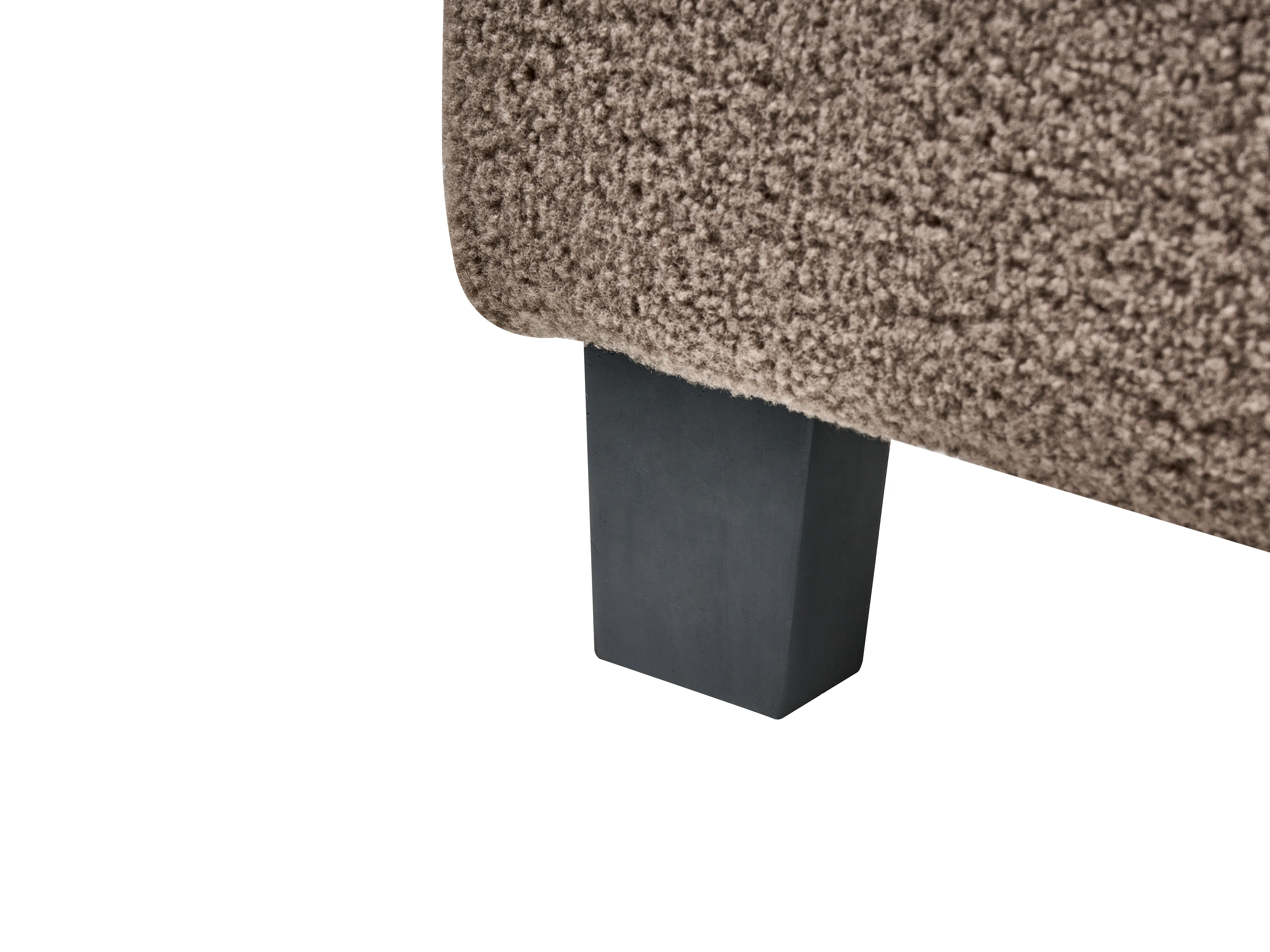 Bed zonder hoofdbord Bouclé ROANNE 90 x 200 cm Taupe
