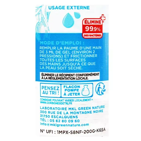 Gel Hidroalcoólico Cítrico MKL Green Nature 100ml