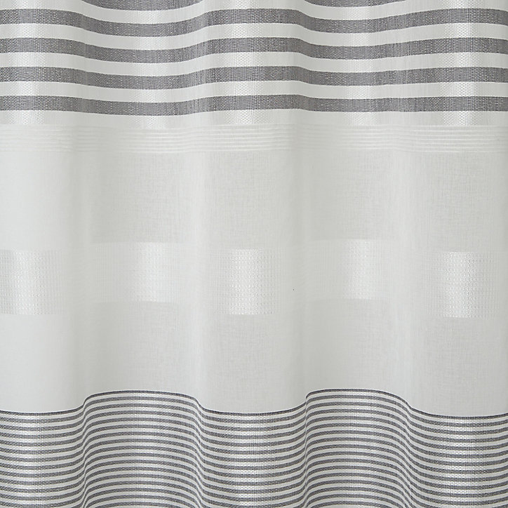 Voilage GoodHome Iris gris l.140 x H.260 cm