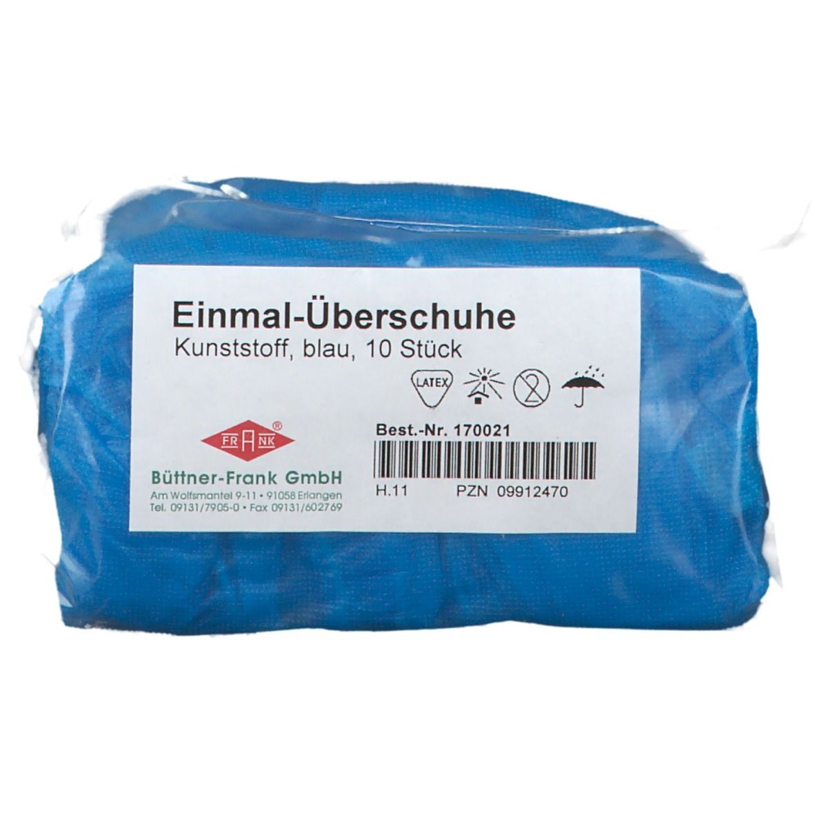 Einmal-Überschuhe aus Kunstoff blau