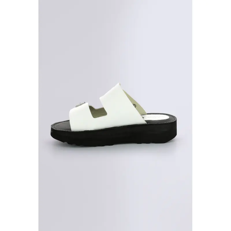 KICK HOT BLANC MULES Cuir Femme