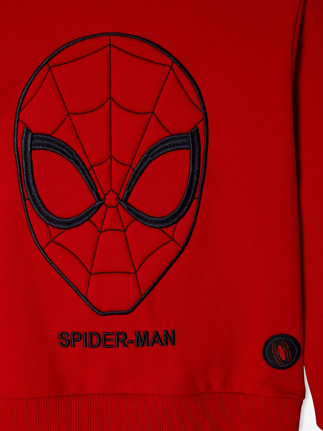 Moletom de lã vermelho vivo liso do Homem-Aranha® com estampas.