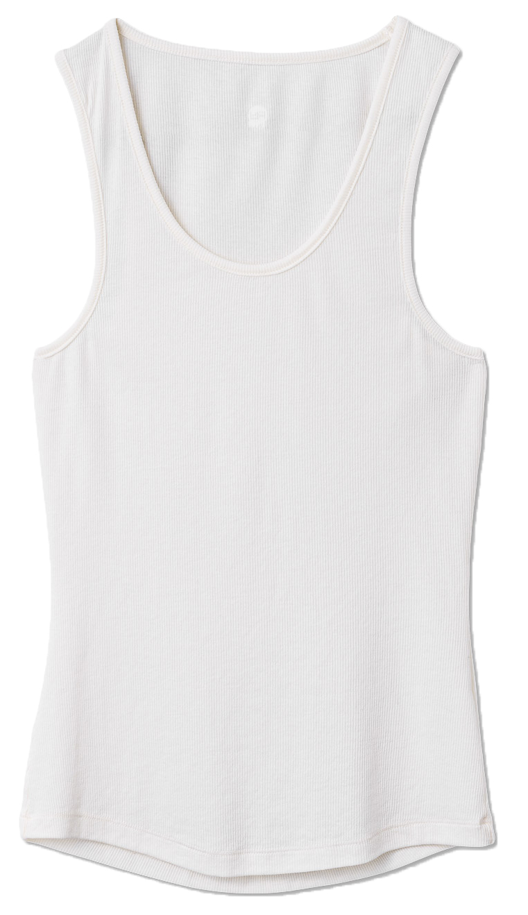 Basic Rib Singlet Dame 105/Cream