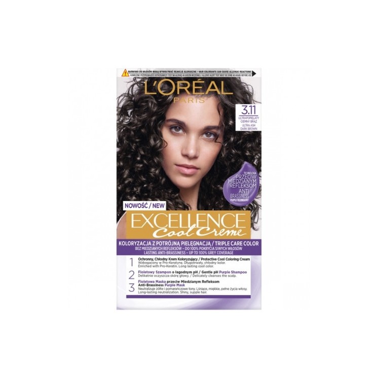 L'oreal Excellence Creme Haarverf /3.11/ Ultra As Donkerbruin