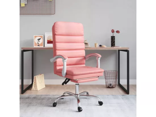 Fauteuil de massage inclinable de bureau Rose Similicuir