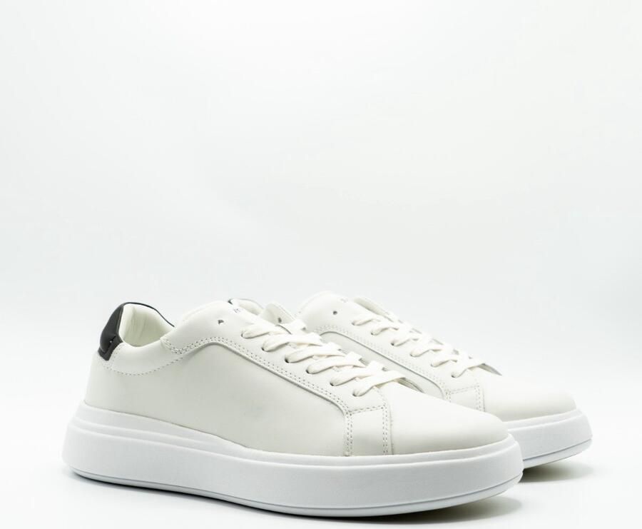CK Calvin Klein Sneakers van leer met contrastgarnering model 'LACE UP'