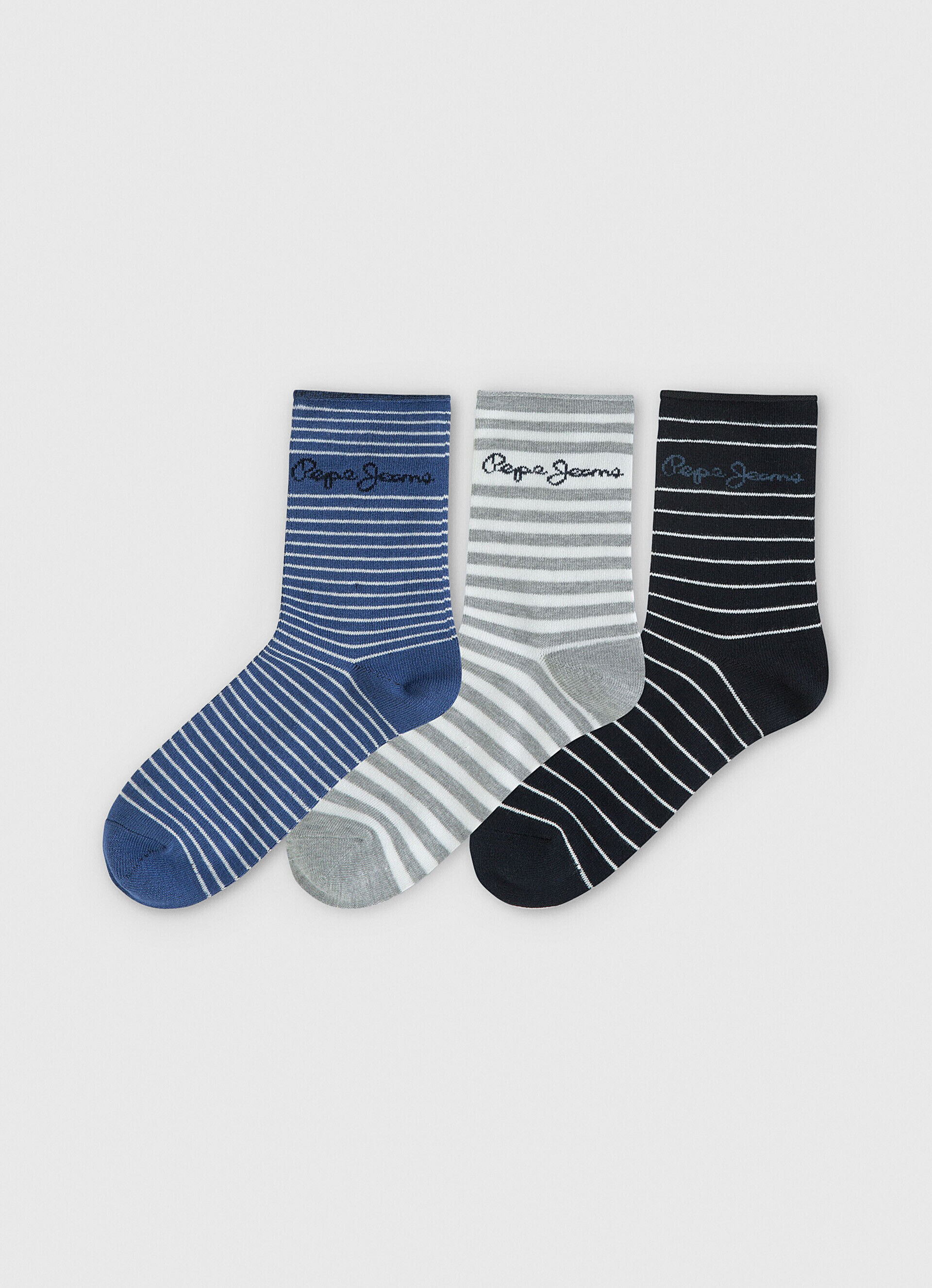 Conjunto de 3 meias listradas - multi37