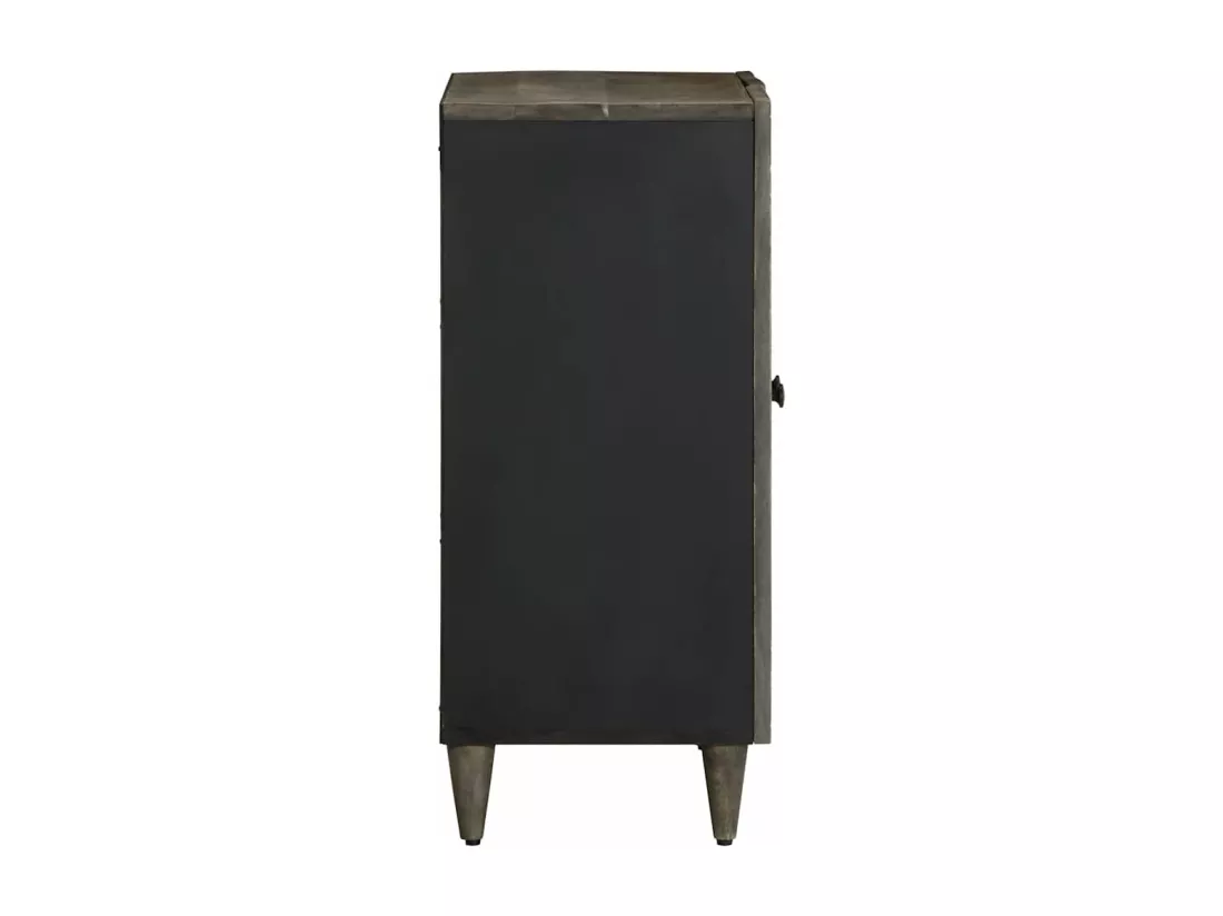 Buffet gris clair 60x33,5x75 cm bois de manguier massif