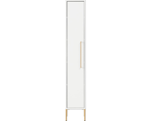 Highboard van Möbelpartner Sarah, afmetingen (B x H x D): 25 x 154,7 x 30 cm, krijtwit