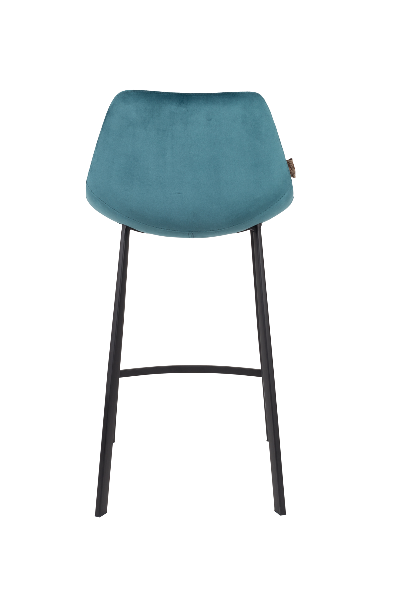 Barkruk Franky  velvet (zithoogte 65 cm) blauw - set van 2
