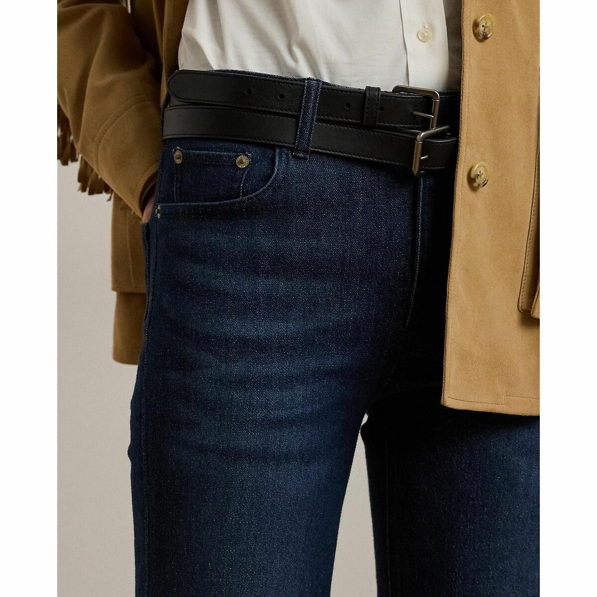 LAUREN RALPH LAUREN<br>Calça jeans flare retrô