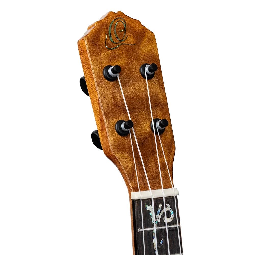 Ortega RUET-QMA Elite Series Concert Size Ukulele Quilted Maple elektrisch-akoestische concert ukelele met gigbag