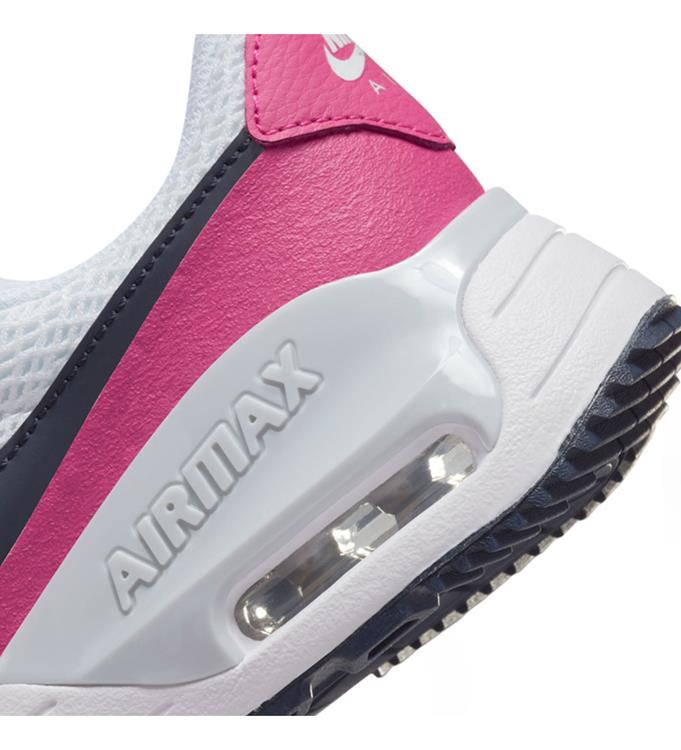 NIKE AIR MAX SYSTM BIG KIDS S WHITE-OBSIDIAN-FIERCE-PINK-PUR