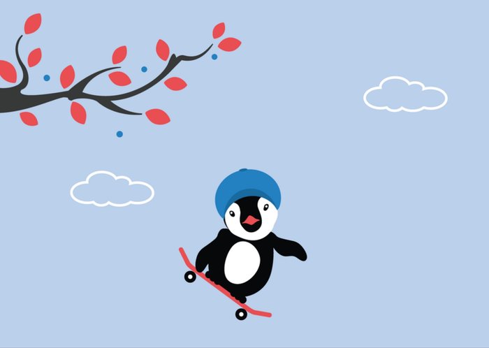 Paperclip | Geboortekaart | broertje | Pinguïn