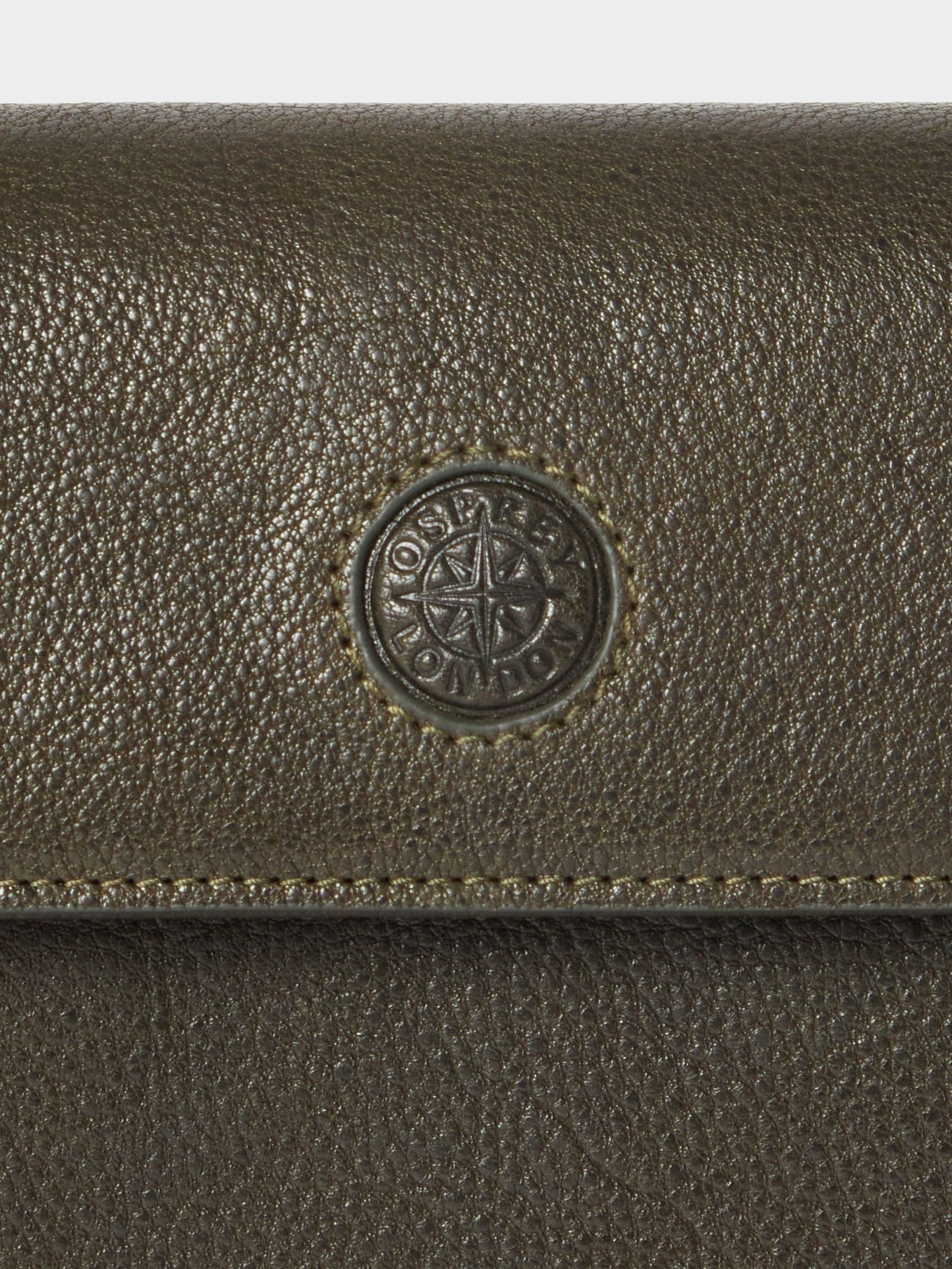 Osprey London Green The Compass Leather Travel Wallet