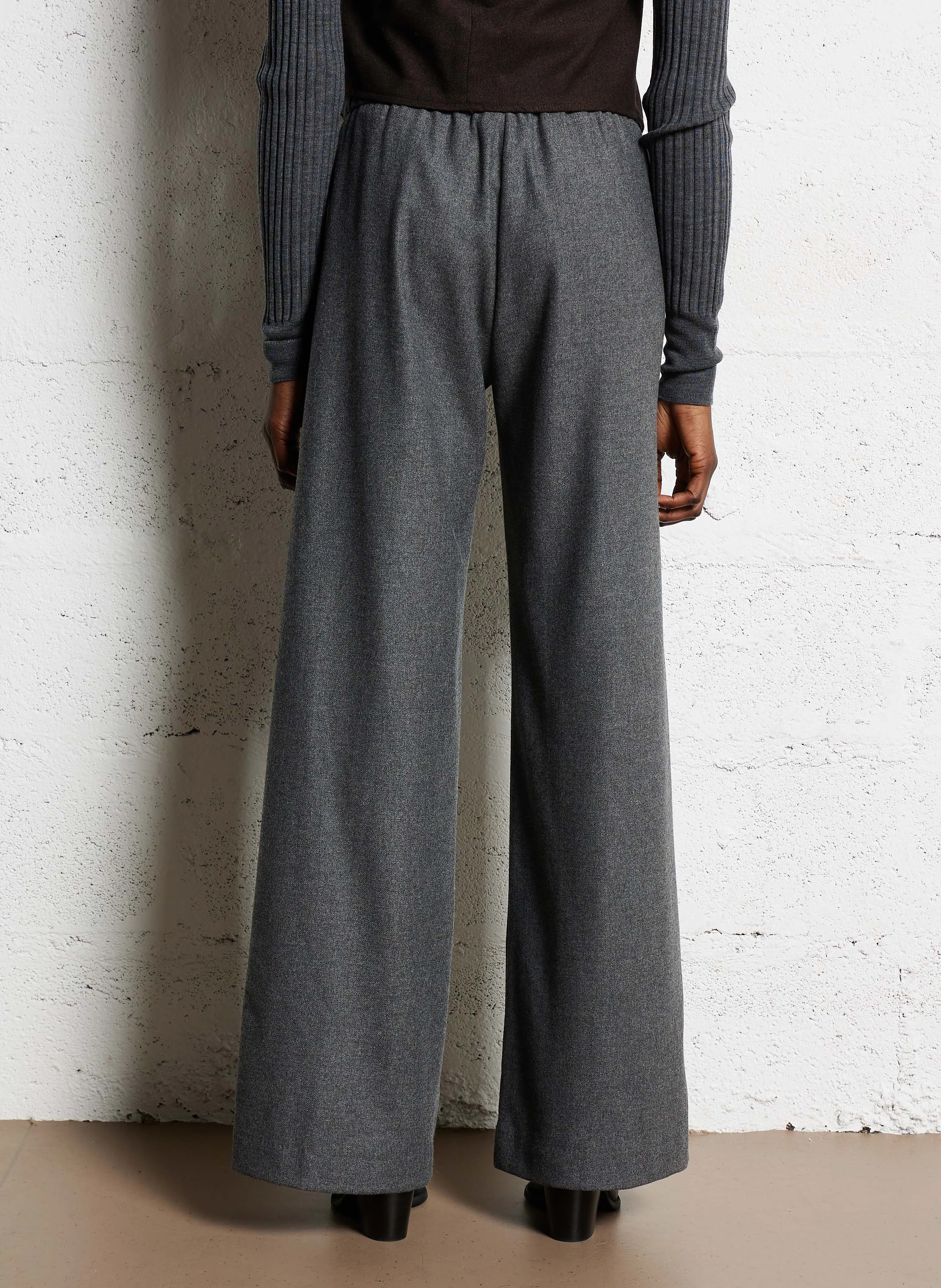 PERILLO - Pantalon large à plis | Gris
