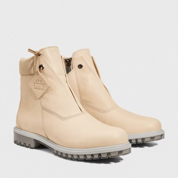 Bota masculina A-COLD-WALL* de 15 cm com zíper na cor marrom