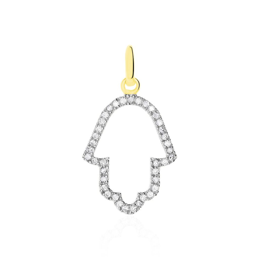 Pendentif Darel Or Jaune Oxyde De Zirconium