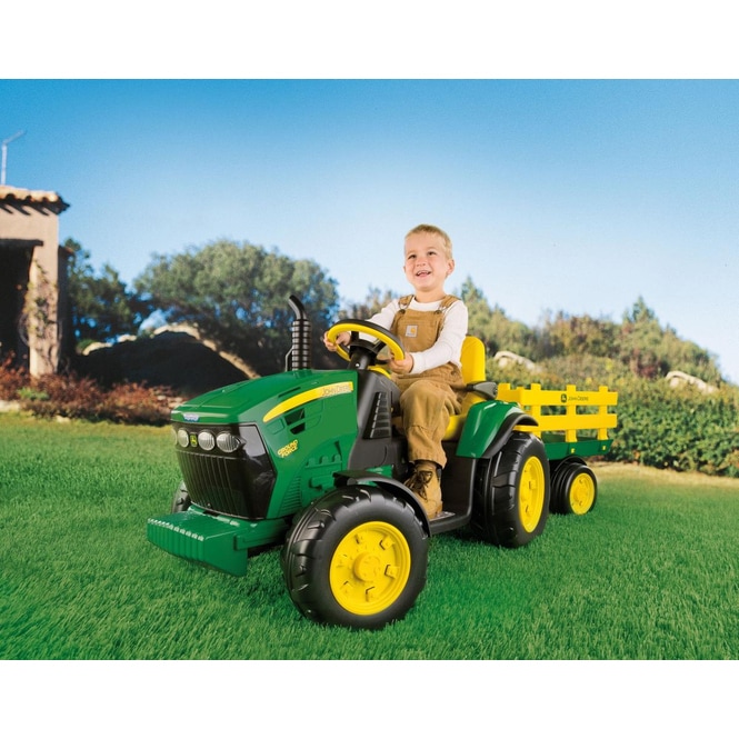 Peg Perego Elektrofahrzeug John Deere Traktor mit Anhänger 12V