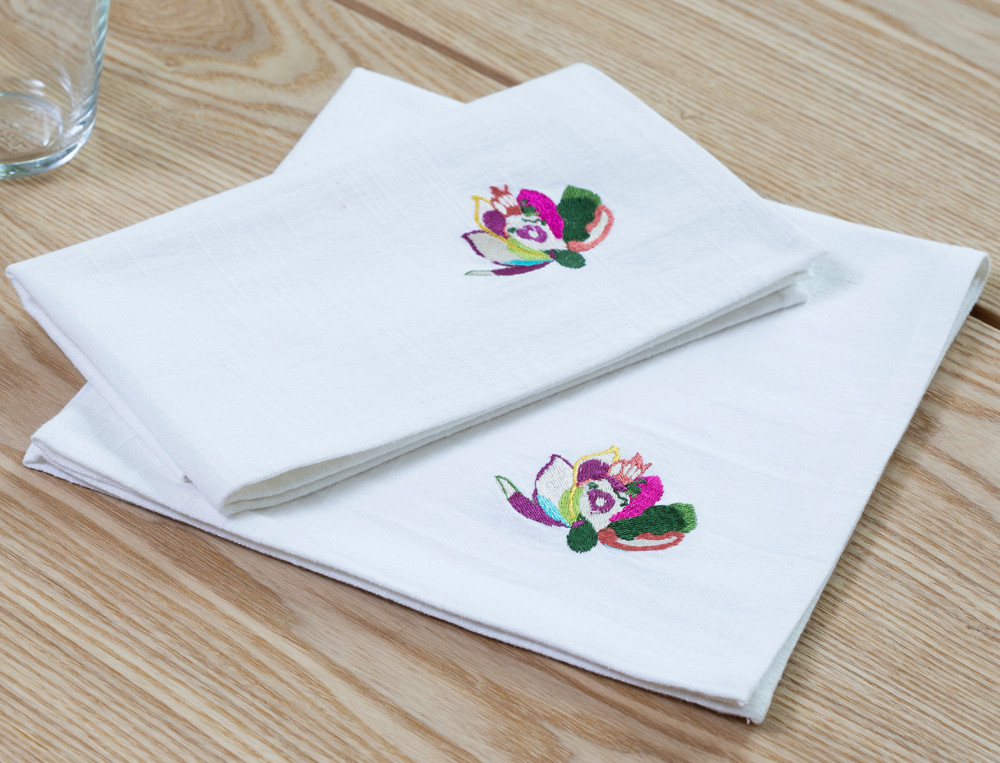Lot de 2 serviettes de table-Éclosion d'artiste