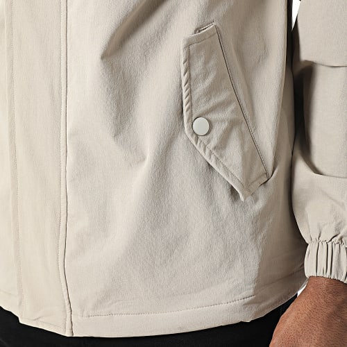 Veste Zippée Capuche Beige