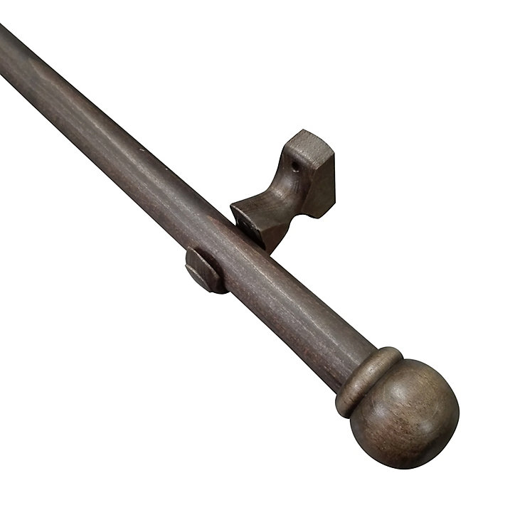 Kit de tringle à rideau GoodHome 150 cm, Ø28mm naturel
