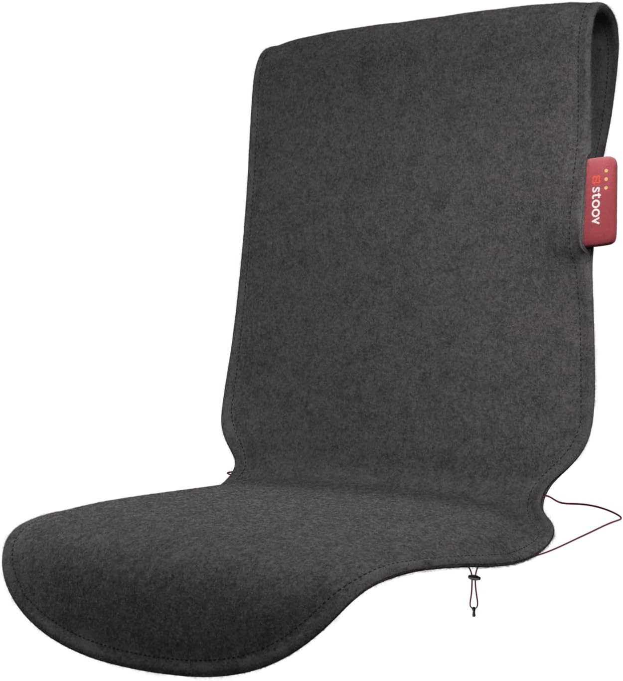 STOOV Big Hug XL³ - Sitzheizung - Drahtlos - Infrarot-Wärmetechnik - Base Batterie mit bis zu 2 Stunden drahtlose Wärme - 47x135 cm - Original Grau