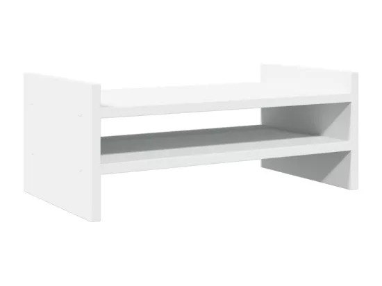 Support de moniteur blanc 50x27x20 cm bois d'ingénierie