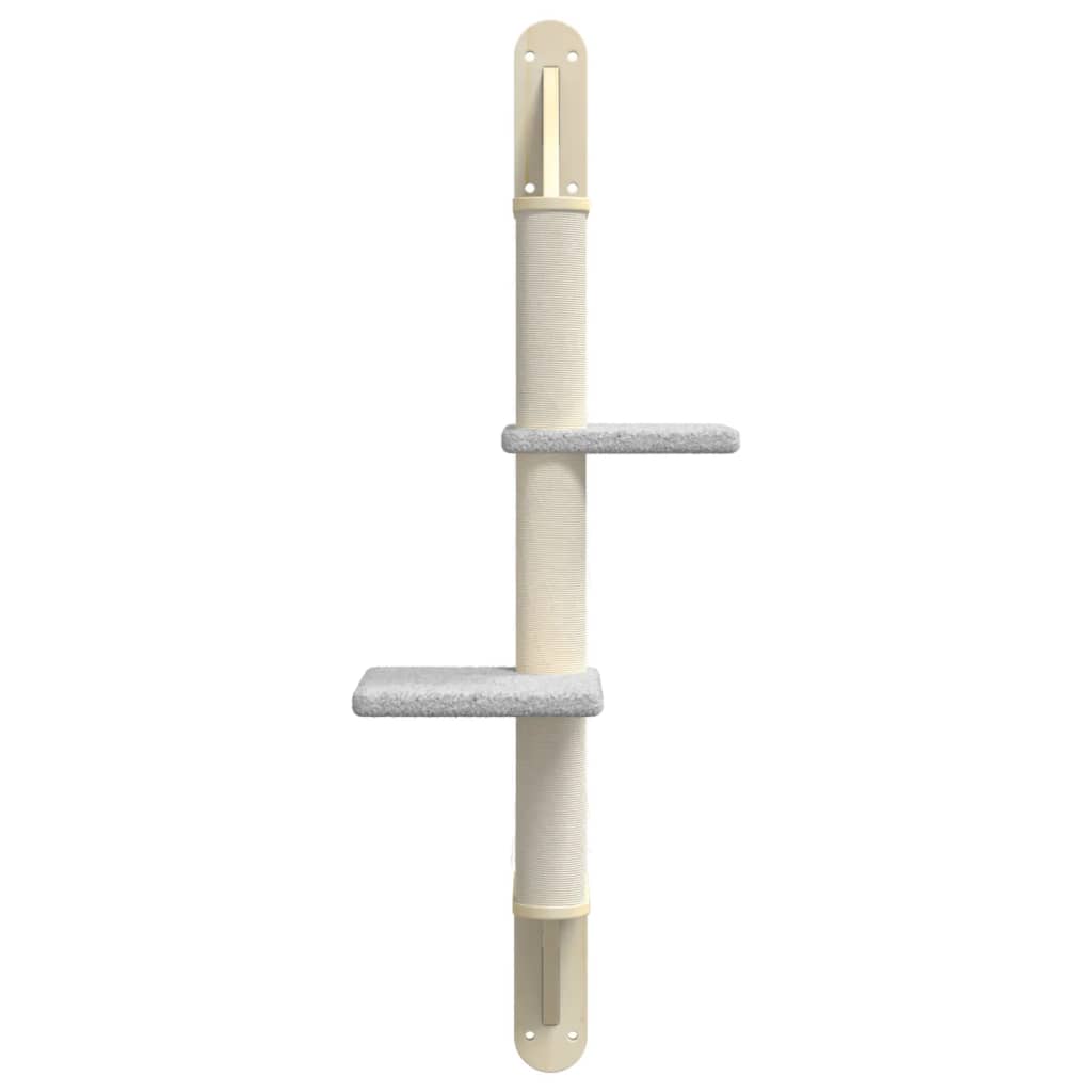 Arranhador de parede para gatos vidaXL, cinza claro, 108 cm