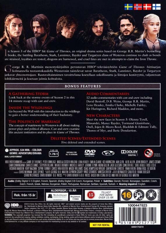 Game Of Thrones - Sæson 3 - HBO - DVD