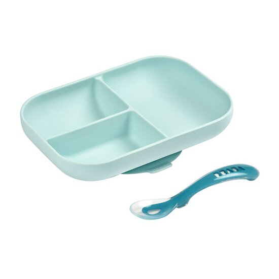 Set repas silicone    Bleu        de               Béaba